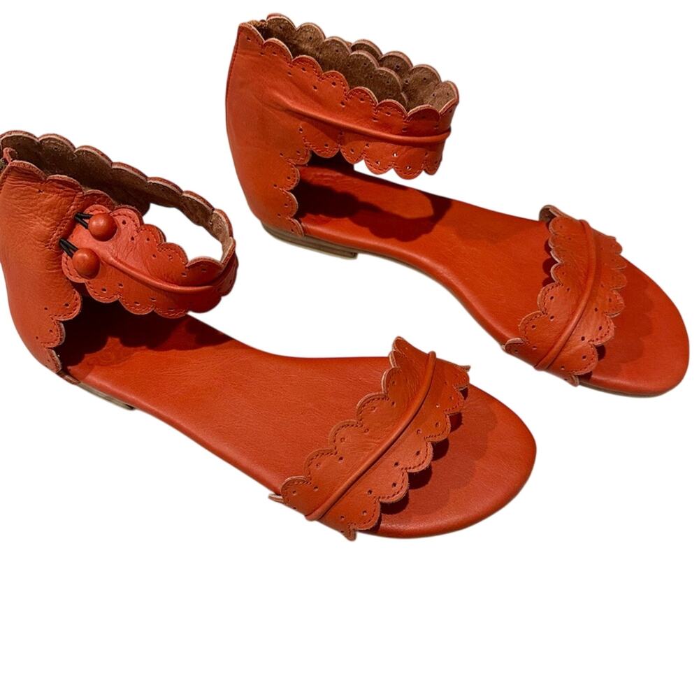 Midsummer Sandals, Rust Orange, 8